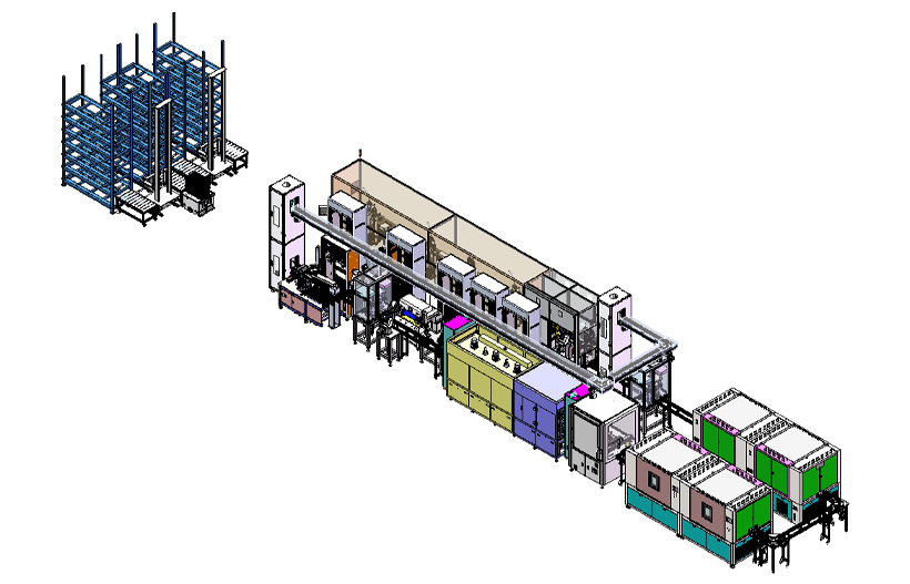 Automatic assembly, calibration, and testing line for pressure sensors