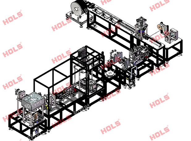 Flat wire motor stator sampling line 