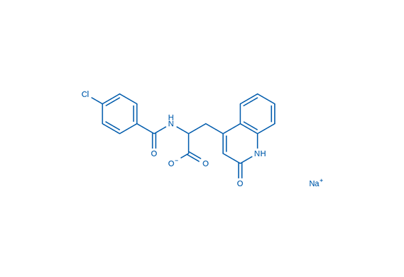 Sodium 2-(4-chlorobenzamido)-3-(2-oxo-1,2-dihydroquinolin-4-yl) propanoate