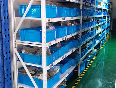 Warehouse shelves