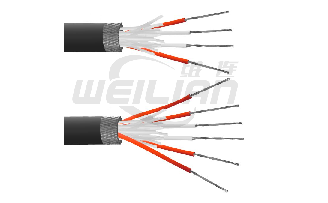 6 -core PFA insulation, tin -plated copper shield PRT sensor cable/wire