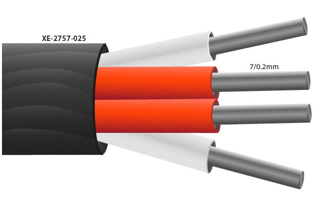 4 -core PTFE insulation silver -plated copper shield PRT sensor cable/wire